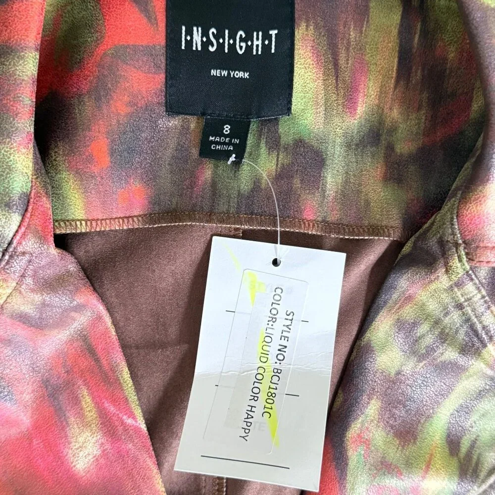 Insight New York Womens Vegan Leather Moto Jacket Size 8 - Picture 3 of 11